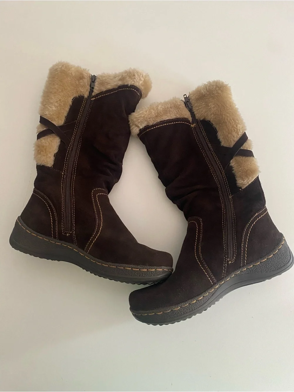 St.John’s Bay Brown Suede Winter Boots NWOT